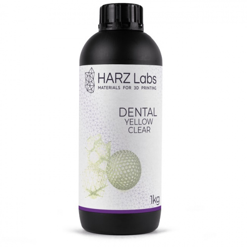 Фотополимер Dental Yellow Clear, цвет желтый, для печати хирургических шаблонов, 1 кг от Атридент