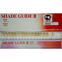 Расцветка Shade Guide II для трехслойных акриловых зубов (Anterior: Soluut PX, CROWN PX-FX-Ac; Poste