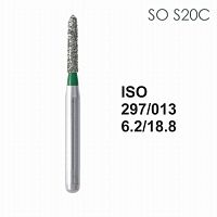 Бор алмазный MANI SO-S20C по ISO 297, торпеда ,013 х 6,2 х 18.8 мм, зернистость С, 5 штук