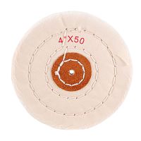 Круг полировочный для шлифмотора  бязевый белый Sheshan Brush, диаметр 4 дюйма, 50 слоёв, 1шт.