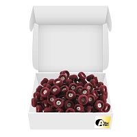 Фильц зуботехнический Sheshan Brush синтетический красный, на дискодержателе, диаметр 22мм, 144шт 