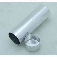 Гильза жесткая алюминиевая с крышкой, толщина стенки – 0.3мм, d=25мм, 30г, L=100мм, Yamahachi(Япония