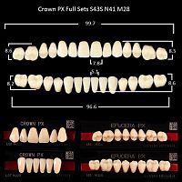 Зубы PX CROWN / EFUCERA, цвет A3, фасон S43S/N41/28, полный гарнитур, 28шт.