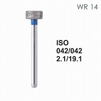 Бор алмазный MANI WR-14 по ISO 042, колесо ,042 х 2.1 х 19.1 мм, зернистость S, 5 штук