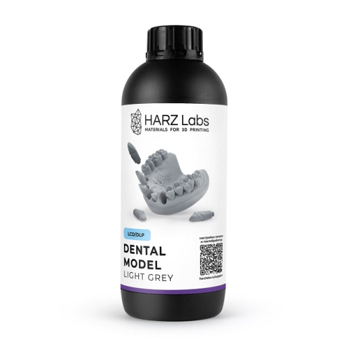 Фотополимер Dental Model Light Grey, цвет светло-серый, для печати стоматологических моделей, 1 кг от Атридент