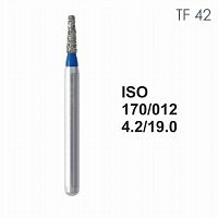 Бор алмазный MANI TF-42 по ISO 170, конус ,012 х 4.2 х 19.0 мм, зернистость S, 5 штук