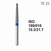 Бор алмазный MANI TR-25 по ISO 199, конус ,016 х 10.2 х 21.7 мм, зернистость S, 5 штук от Атридент