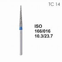 Бор алмазный MANI TC-14 по ISO 166, конус ,016 х 10.3 х 23.7 мм, зернистость S, 5 штук от Атридент