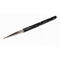 Кисть Dent для глазуровки натур.волос колонок размер 0, алюминиевая ручка,EastRich(Тайвань)