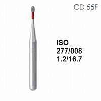 Бор алмазный MANI CD-55F по ISO 277, яйцо, 008 х 1.2 х 16.7 мм, зернистость F, 5 штук