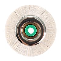 Щётка для шлифмотора натуральная щетина, белая мягкая, диаметр 4,2см, 1шт.