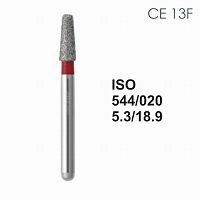 Бор алмазный MANI CE-13F по ISO 544, конус,020 х 5.3 х 18.9 мм, зернистость F, 5 штук от Атридент