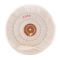Круг полировочный для шлифмотора  бязевый белый Sheshan Brush, диаметр 5 дюймов, 40 слоёв, 1шт.