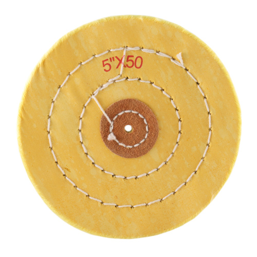Круг полировочный для шлифмотора бязевый жёлтый Sheshan Brush, диаметр 5 дюймов, 50 слоёв, 1шт. от Атридент