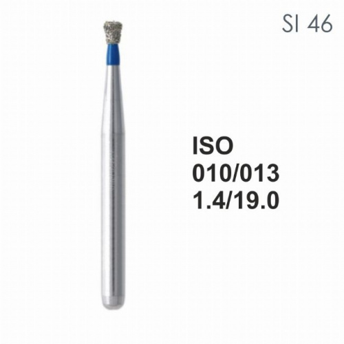 Бор алмазный MANI SI-46 по ISO 010, об.конус ,013 х 1.6 х 19.0 мм, зернистость S, 5 штук от Атридент