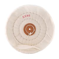 Круг полировочный для шлифмотора  бязевый белый Sheshan Brush, диаметр 5 дюймов, 40 слоёв, 10шт.