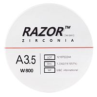 Диск циркониевый Razor 800, размер 95х25мм, оттенок A3.5, однослойный