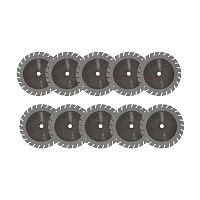 Диск сепарационный алмазный с зубцами 2-сторонний, мелкая зернистость,диаметр рабочей части 22 мм,без дискодержателя ,10 шт 