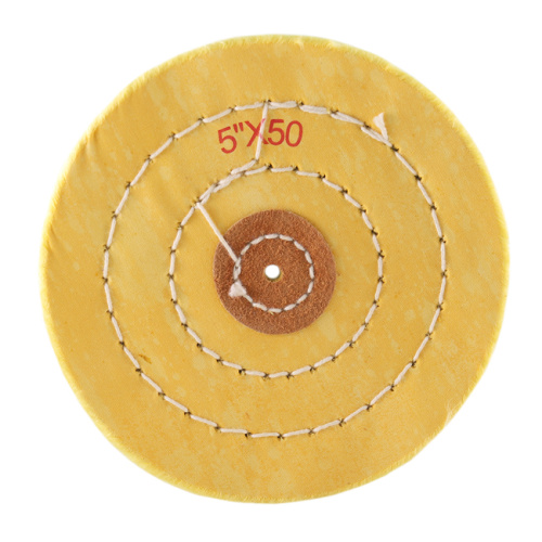 Круг полировочный для шлифмотора бязевый жёлтый Sheshan Brush, диаметр 5 дюймов, 50 слоёв, 10шт. от Атридент