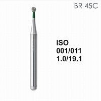 Бор алмазный MANI BR-45C по ISO 001, шар, 011 х 1.0 х 19.1 мм, зернистость C, 5 штук