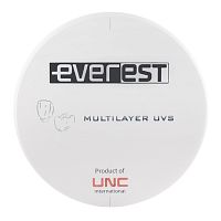 Диск циркониевый Everest Multilayer UVS, размер 95х25мм, оттенок BL3, многослойный, для ускоренной синтеризации за 40 минут
