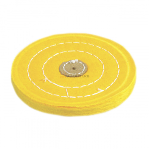 Круг полировочный SONG YOUNG для шлифмотора бязевый жёлтый, диаметр 6 дюймов, 10шт.  фото 2