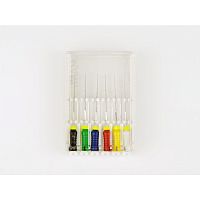 Дрильборы MANI K-Files ручные, длина 25 мм, диаметр 0,15-0,40 мм, ISO 15-40, 6 шт. 