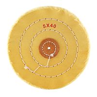 Круг полировочный для шлифмотора бязевый жёлтый Sheshan Brush, диаметр 5 дюймов, 40 слоёв, 10шт. 