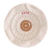 Круг полировочный для шлифмотора  бязевый белый Sheshan Brush, диаметр 5 дюймов, 30 слоёв, 10шт.