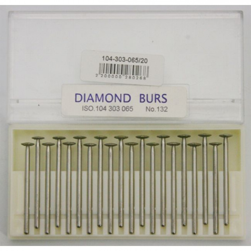Бор алмазный Lixin Diamond, форма диск с заострённым торцом, размер 6.5мм, 20шт. от Атридент