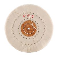 Круг полировочный для шлифмотора  бязевый белый Sheshan Brush, диаметр 4 дюйма, 40 слоёв, 1шт.