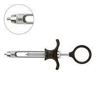 Шприц карпульный, тип B, с замком (lock type), укороченн. стержень,  (YDM, Япония)