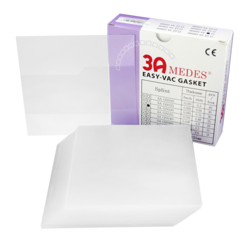 Пластины EV Gasket Splint 030 (127*127*0,75мм) 30шт., квадратные, для изготовления ортодонтических ш