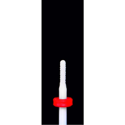 Фреза ATRI керамическая C02DM CE, цилиндр закругленный, 2мм, двойная насечка, мелкая абразивность, 1шт от Атридент