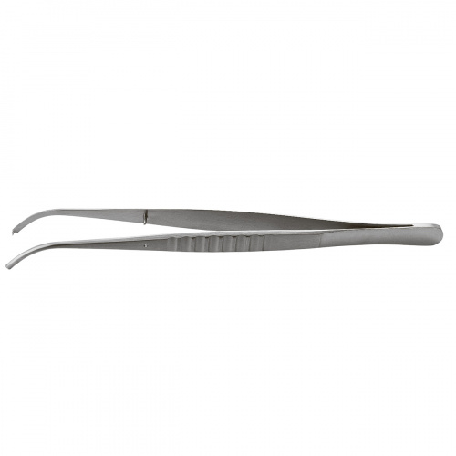 Пинцет стоматологический изогнутый с крючком Tissue plier ND with hook cvd., YDM (Япония) от Атридент фото 3