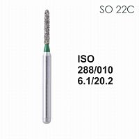 Бор алмазный MANI SO-22C по ISO 288, торпеда ,010 х 6,1 х 20.2 мм, зернистость C, 5 штук
