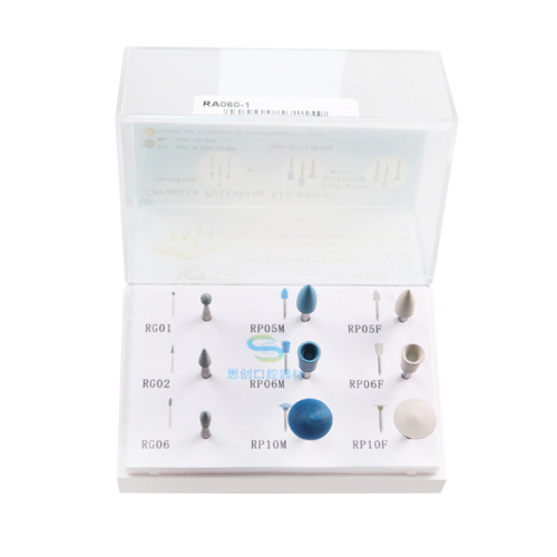 Набор из полиров силиконовых с добавлением алмаза и карборундовых камней для обработки керамики. от Атридент