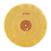 Круг полировочный для шлифмотора бязевый жёлтый Sheshan Brush, диаметр 5 дюймов, 40 слоёв, 1шт. 