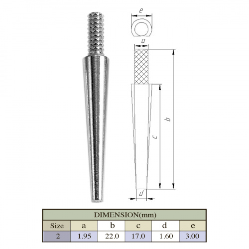 Штифт SONG YOUNG DOWEL-PIN серебристый, №2 длина 22мм для разборной модели, 1 шт. фото 3 Штифт SONG YOUNG DOWEL-PIN серебристый, №2 длина 22мм для разборной модели, 1 шт. от Атридент фото 3