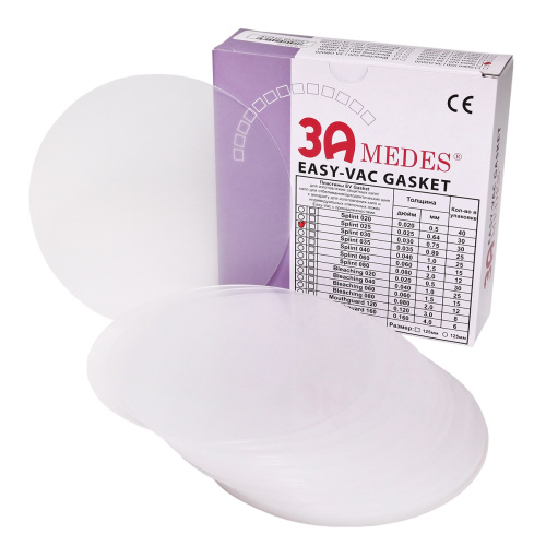 Пластины EV Gasket Splint 030 (Ø 125*0,75мм) 30шт., круглые, для изготовления ортодонтических шин