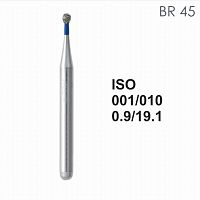 Бор алмазный MANI BR-45 по ISO 001, шар, 010 х 0.9 х 19.1 мм, зернистость S, 5 штук