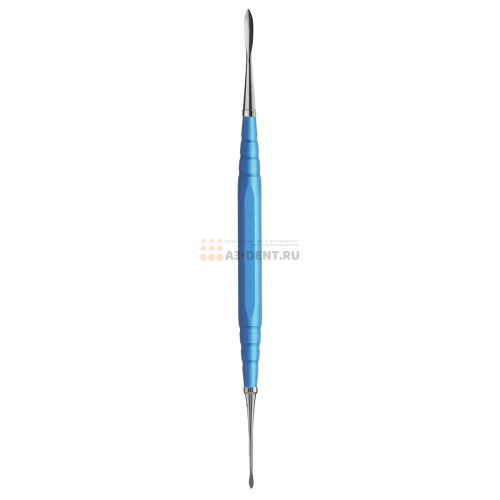 Резчик 07301 моделировочный зуботехнический двусторонний для работы с воском, ручка длиной 95 мм голубая с рабочими частями D3, D4 фото 6