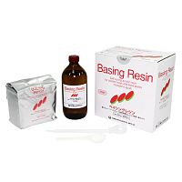 Пластмасса Basing Resin Powder+Liquid Pink холодной полимеризации (4 минуты), набор 1000 г + 500 мл. от Атридент