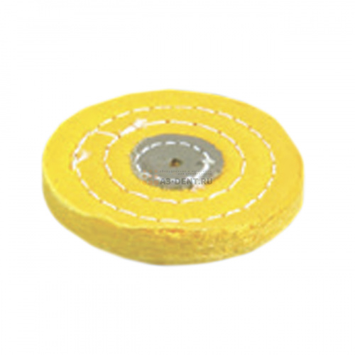 Круг полировочный SONG YOUNG для шлифмотора бязевый жёлтый, диаметр 3 дюйма, 10шт.  фото 2
