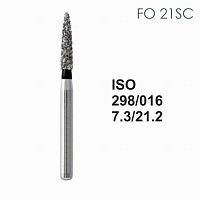 Бор алмазный MANI FO-21SC по ISO 298, торпеда ,016 х 7.3 х 21.2 мм, зернистость SC, 5 штук от Атридент