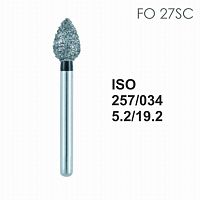Бор алмазный MANI FO-27SC по ISO 257, почка ,034 х 5.2 х 19.2 мм, зернистость SC, 5 штук