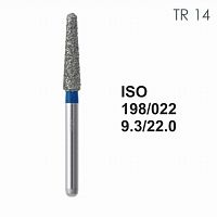 Бор алмазный MANI TR-14 по ISO 198, конус ,022 х 9.3 х 22.0 мм, зернистость S, 5 штук от Атридент