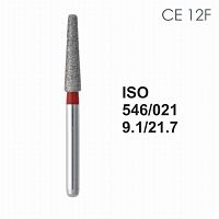 Бор алмазный MANI CE-12F по ISO 546, конус,021 х 9.1 х 21.7 мм, зернистость F, 5 штук