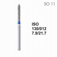 Бор алмазный MANI SO-11 по ISO 130, цилиндр ,012 х 7.9 х 21.7 мм, зернистость S, 5 штук