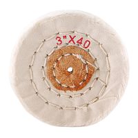 Круг полировочный для шлифмотора  бязевый белый Sheshan Brush, диаметр 3 дюйма, 40 слоёв, 1шт.